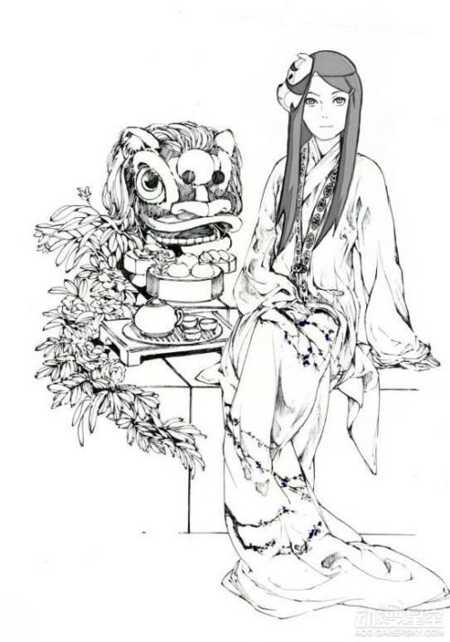 《火影忍者》角色遇上中国古风 鸣人帅呆雏田温婉