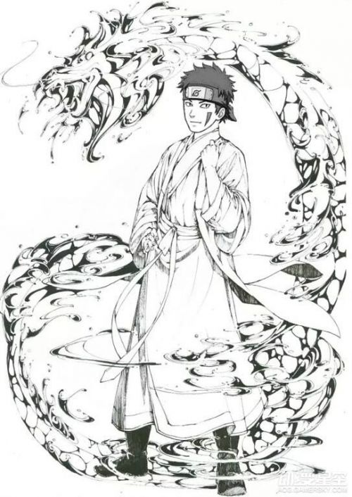 《火影忍者》角色遇上中国古风 鸣人帅呆雏田温婉
