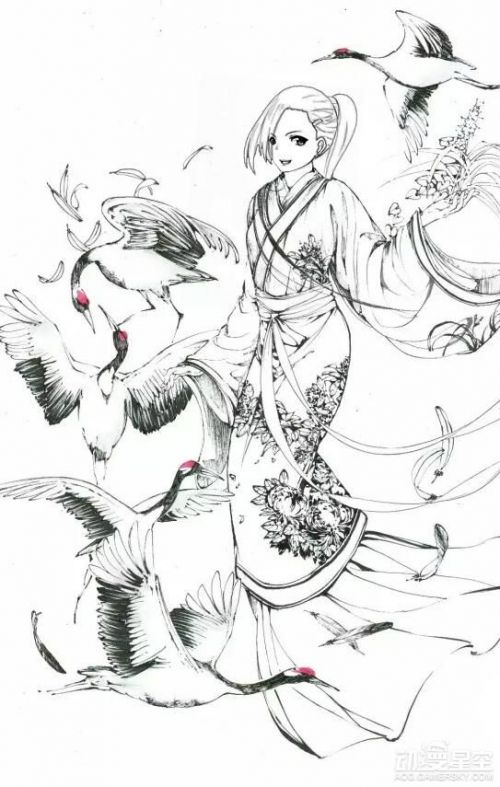 《火影忍者》角色遇上中国古风 鸣人帅呆雏田温婉