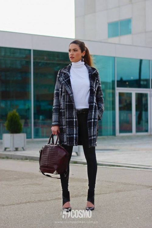 穿刘雯的格纹衬衫去上班 别人都夸我品位好