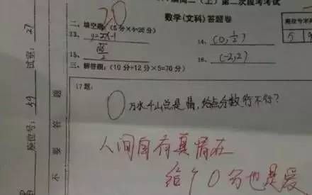 css最后一个孩子 风一般的孩子，考卷上都写了啥?最后一个笑喷了!