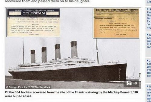泰坦尼克号救援电报曝光 富人尸体带回穷人直接丢入大海