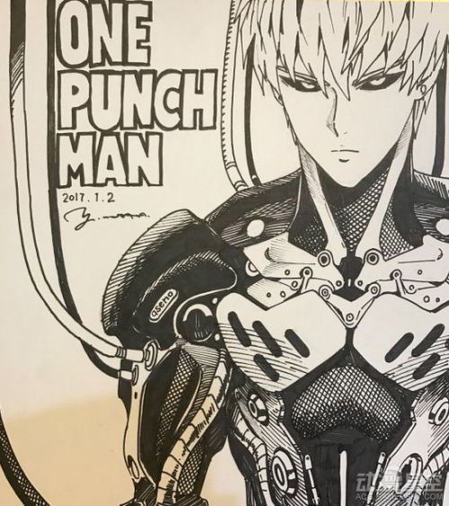 《一拳超人》重置版漫画作者最新美漫英雄手绘图 画功惊人