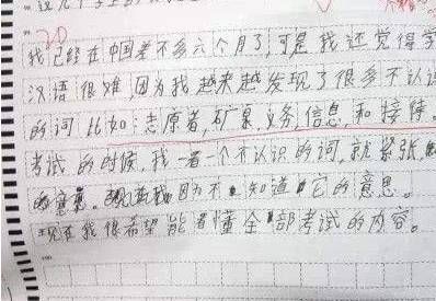 看了外国人的中文作文，顿时觉得学英语也不是那么困难了！