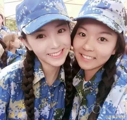 中戏上戏的妹子逆天高颜值 军训不花妆是如何做到的？