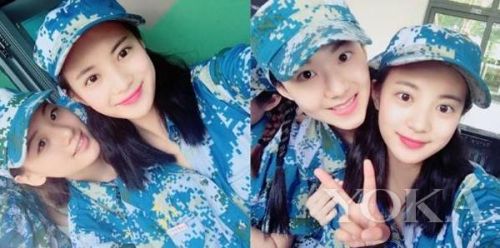 中戏上戏的妹子逆天高颜值 军训不花妆是如何做到的？
