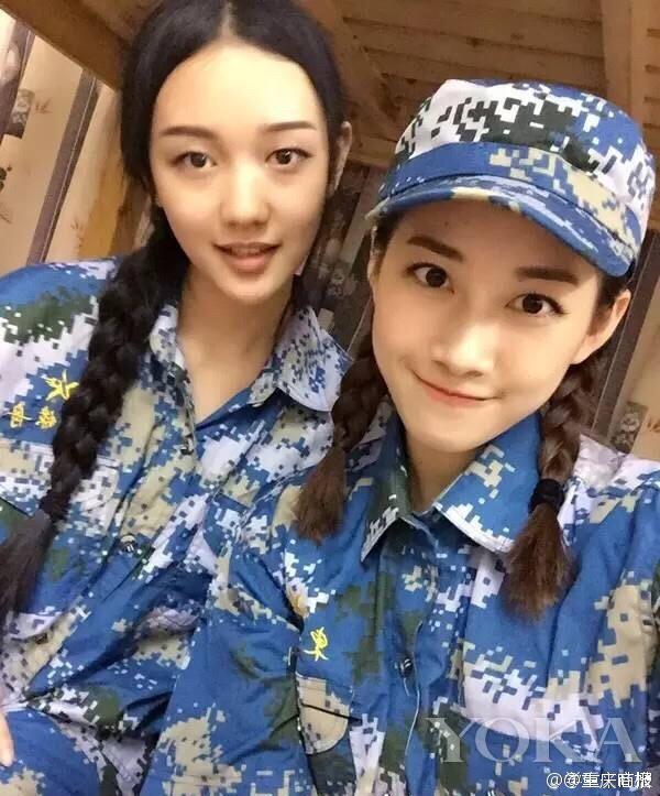 中戏上戏的妹子逆天高颜值 军训不花妆是如何做到的？